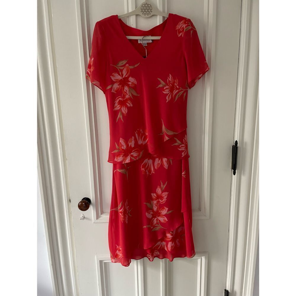 Studio I coral pink/red h floral skirt set 10